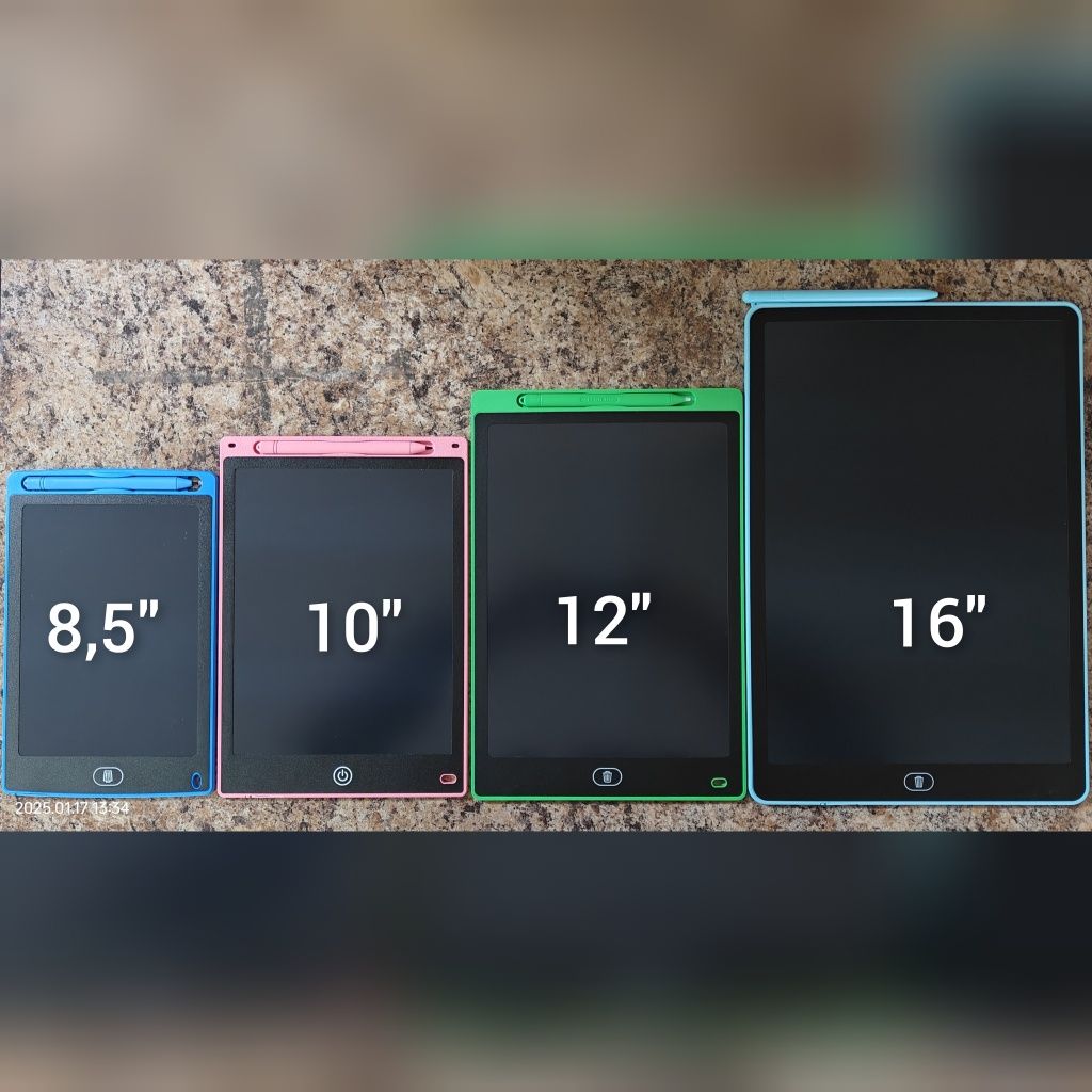 Детский цветной графический планшет рисования LCD дисплей 10, 12, 16 д