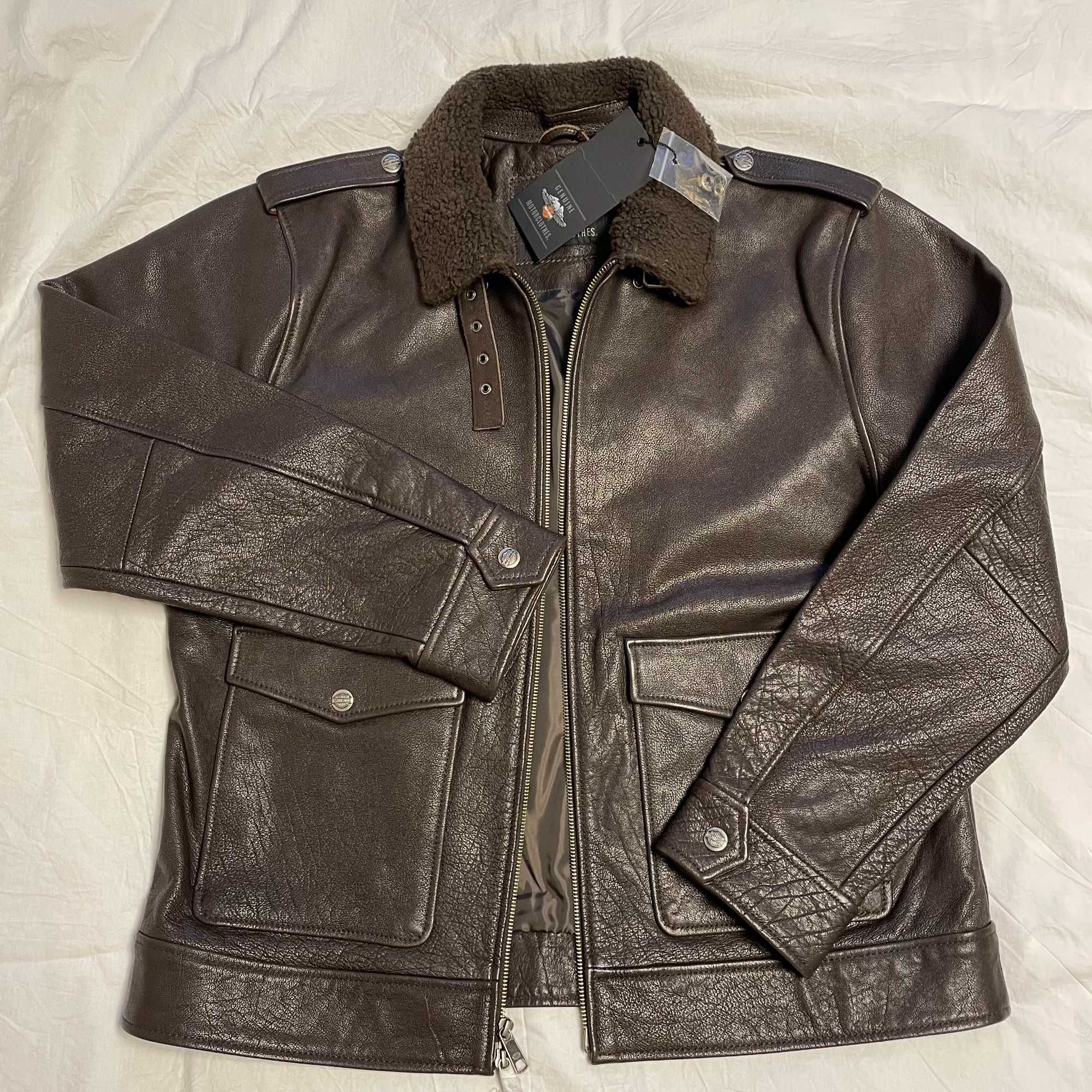 Oryginalna Harley-Davidson kurtka skórzana męska Nowa rozm. L