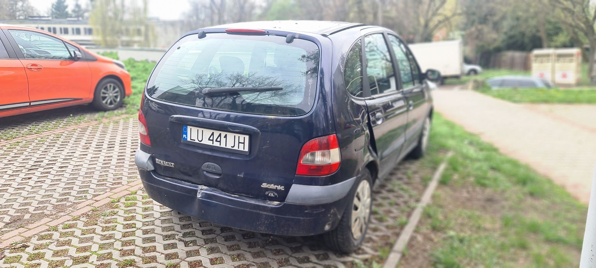 Renault scenic 1.6b silnik lampa zderzak skrzynia