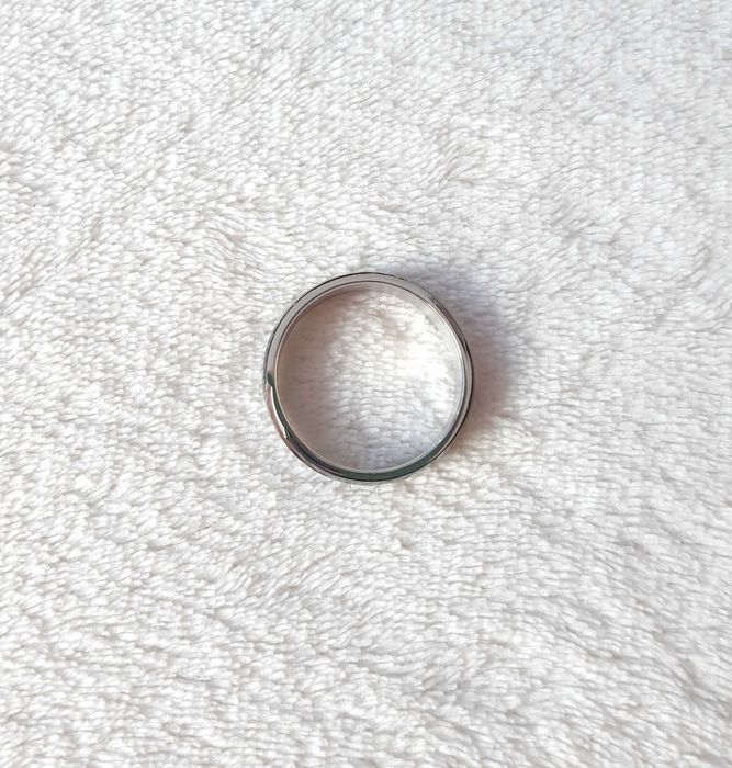 Pierścionek męski obrączka czarny stal szlachetna unisex srebrny kolor