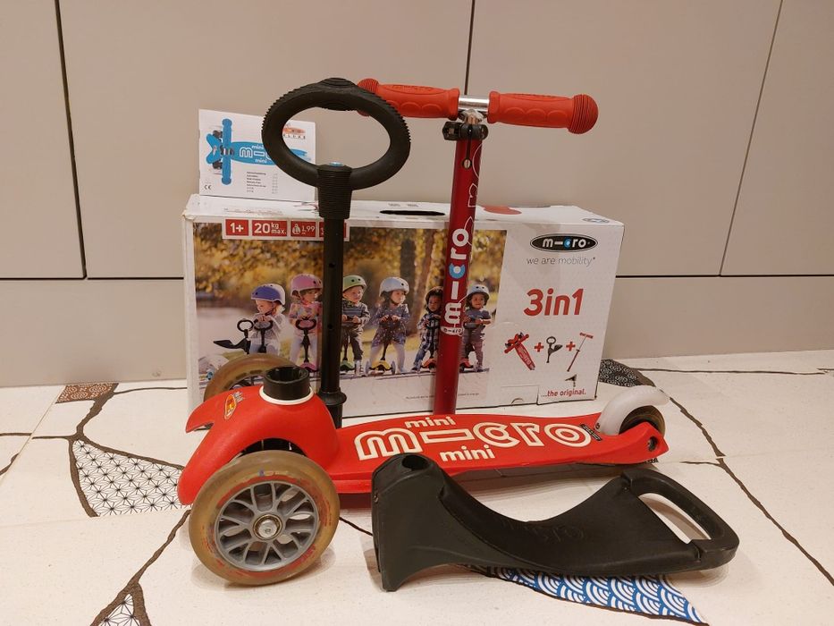 Hulajnoga Mini Micro Deluxe 3w1 z siedziskiem