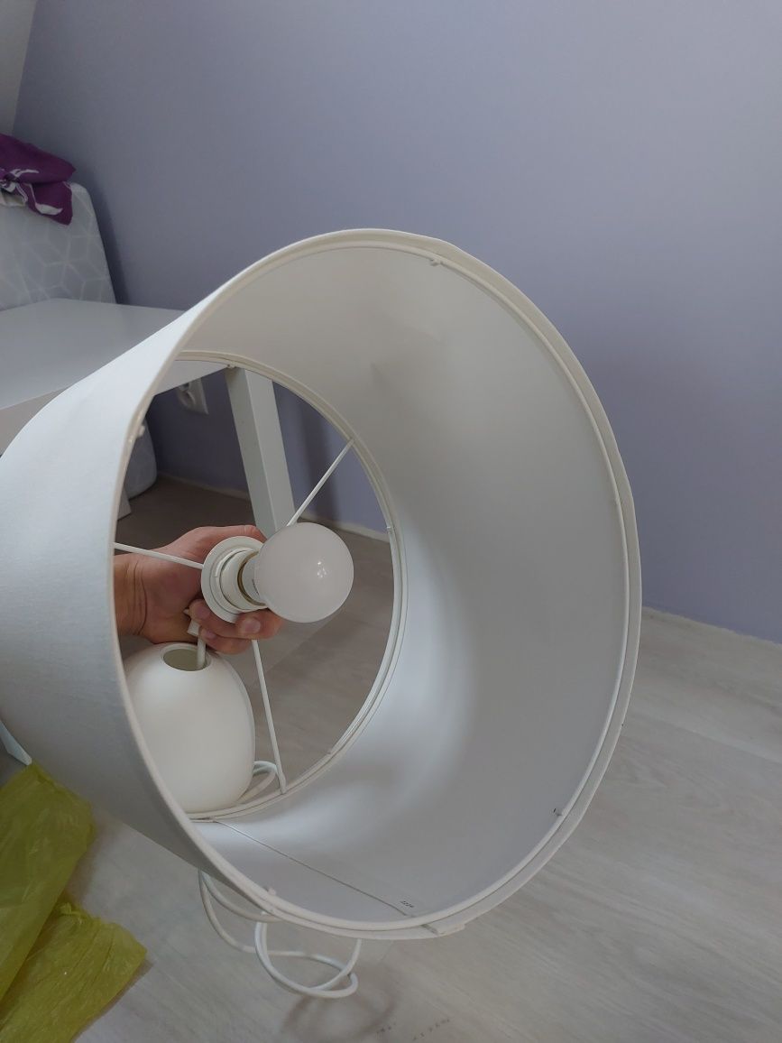 Lampa wisząca z tkaniną Ikea 34 cm