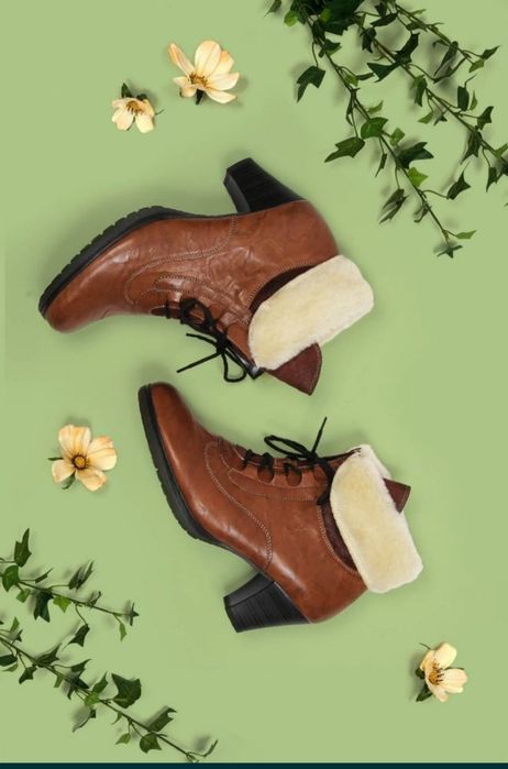 Кожаные зимние ботинки GABOR 41 р. стелька 27 cм на овчине.Португалия.