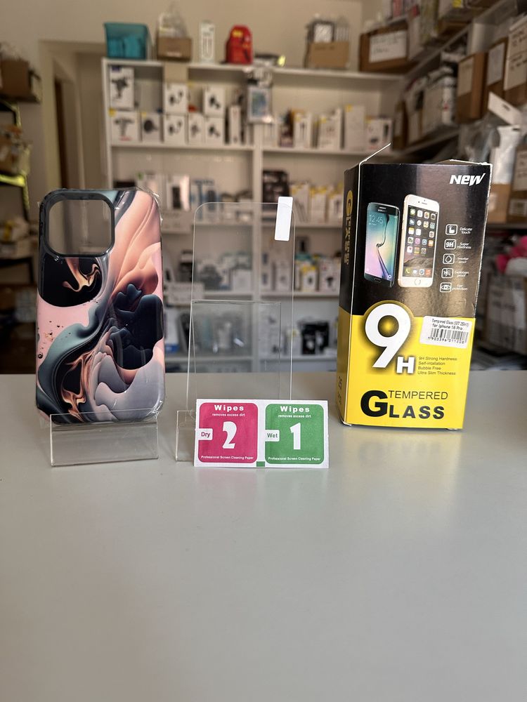 Etui Kolorowe + SZKŁO hartowane do IPHONE 16 PRO