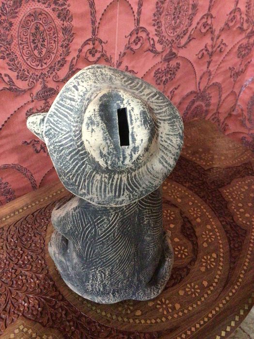 Глиняные фигурки кот и баба яга