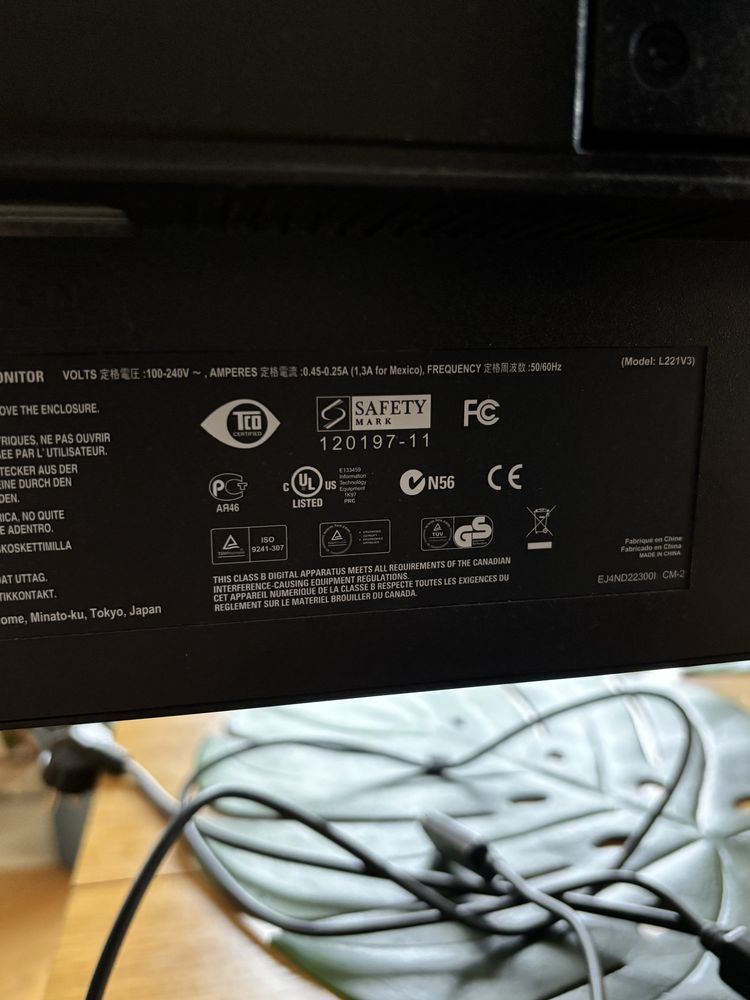 Monitor 22" NEC L221V3