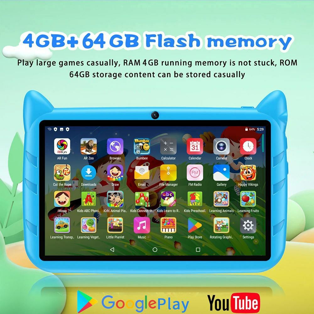 Новые детские планшеты BDF 7 дюймов 4Gb/64Gb 13 андроид