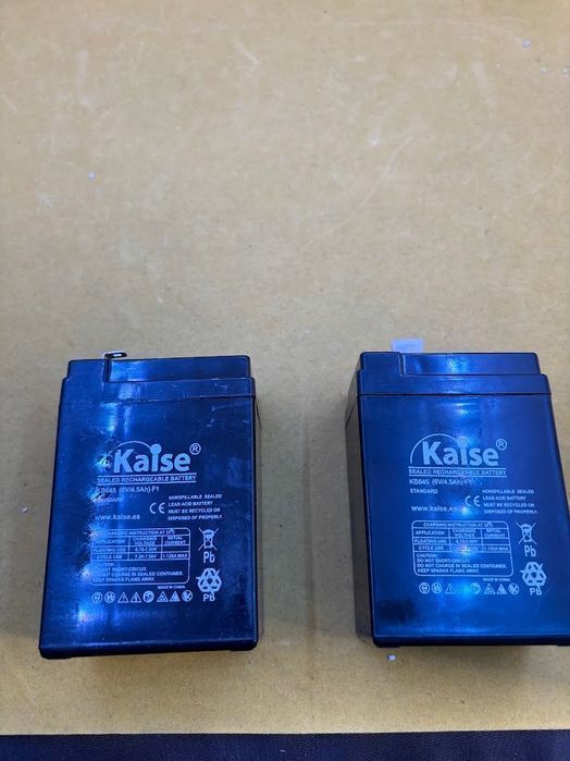 akumulator ołowiowy kaise agm vrla 6v- 4,5ah / model kb645 f1 / 2 szt.
