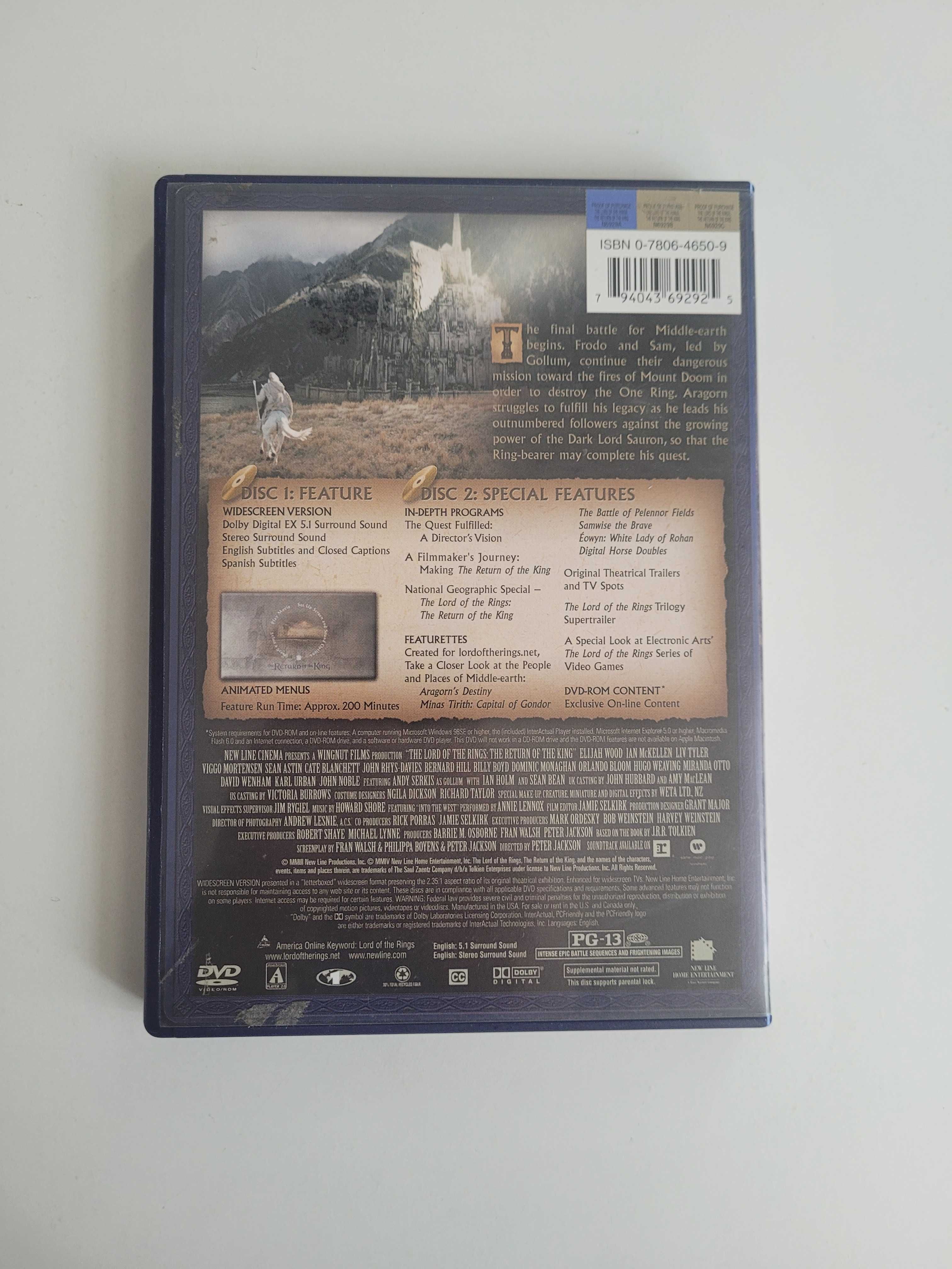 Film DVD Władca Pierścieni Powrót Króla