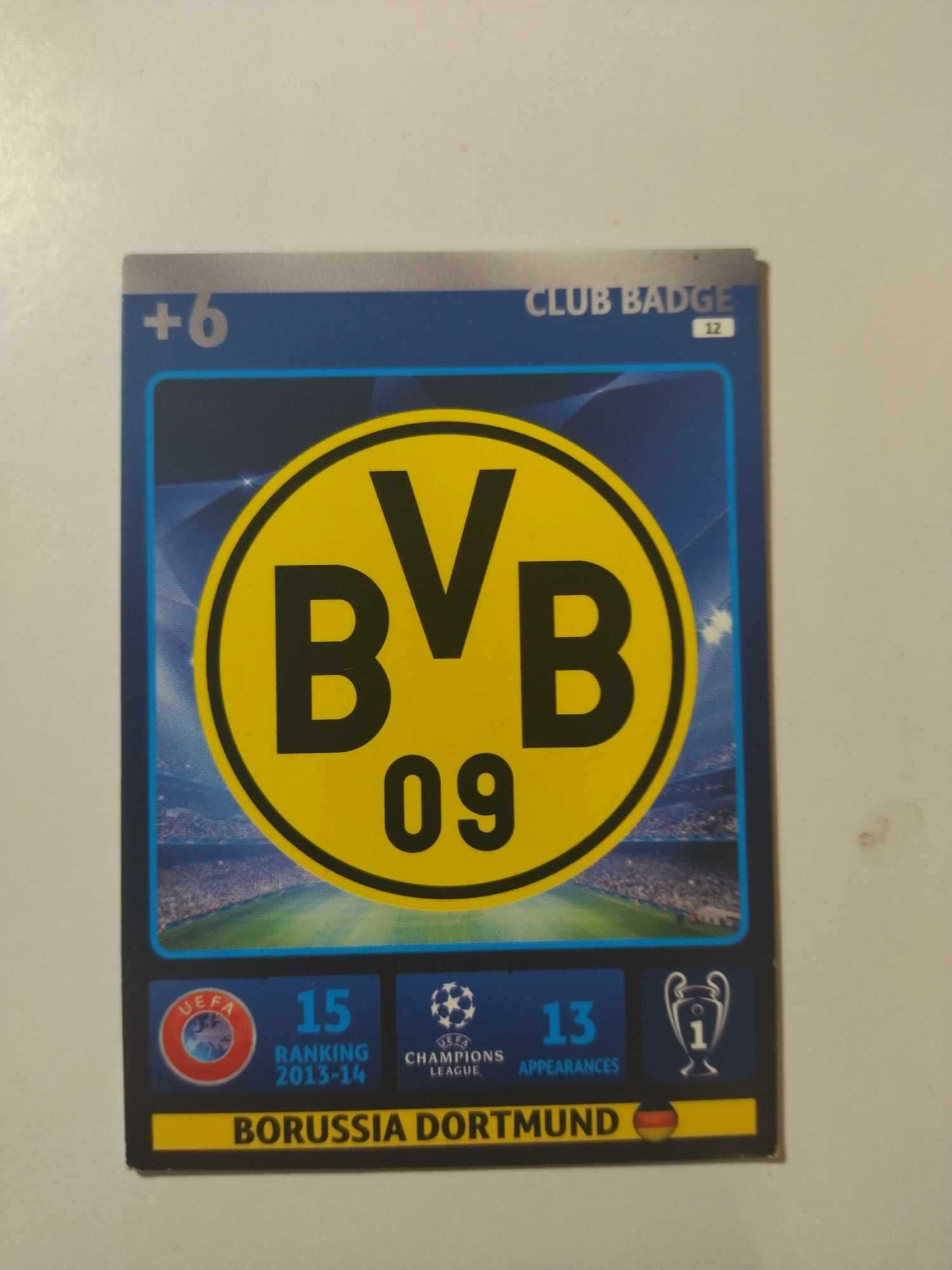 Karta piłkarska panini champions league 2014/15 Borussia Dortmund badg