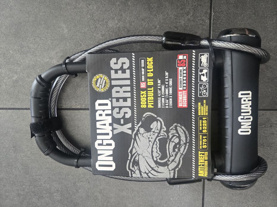 U-lock Onguard Pitbull Dzt 8005x zabezpieczenie rowerowe nowe