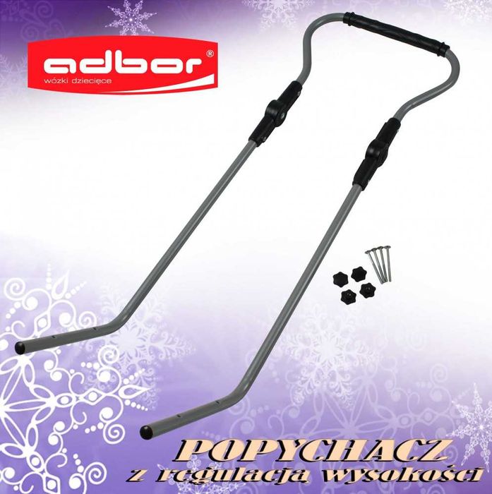 Sanka Metalowa Czerwona + Materac + Pchacz + Podnóżki Piccolino Adbor