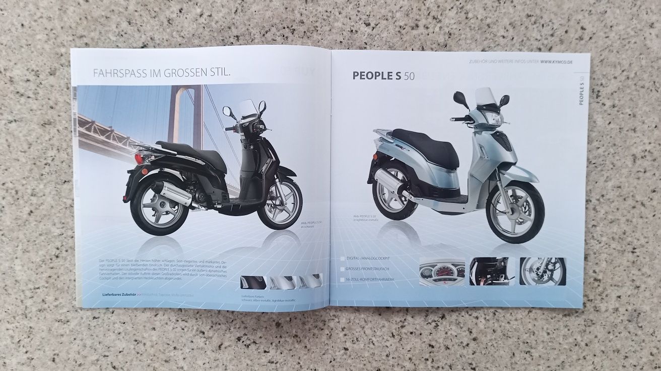 KYMCO Skutery 50 ccm. Program paleta modeli 2008 Prospekt