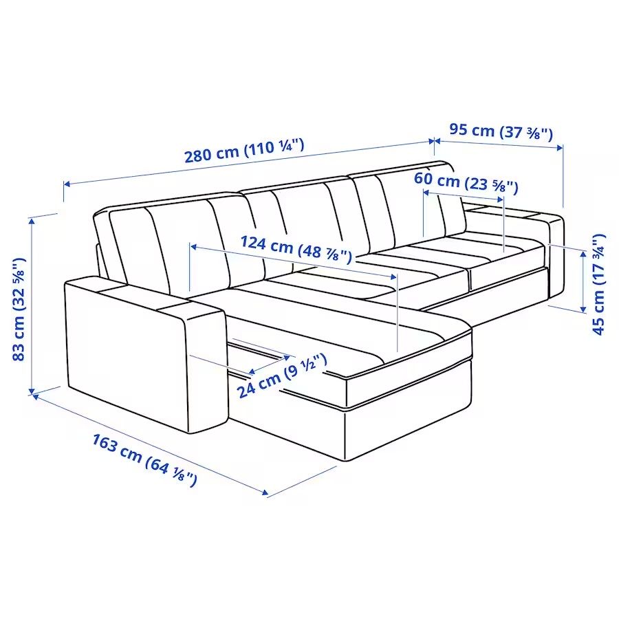 IKEA KIVIK sofá usado