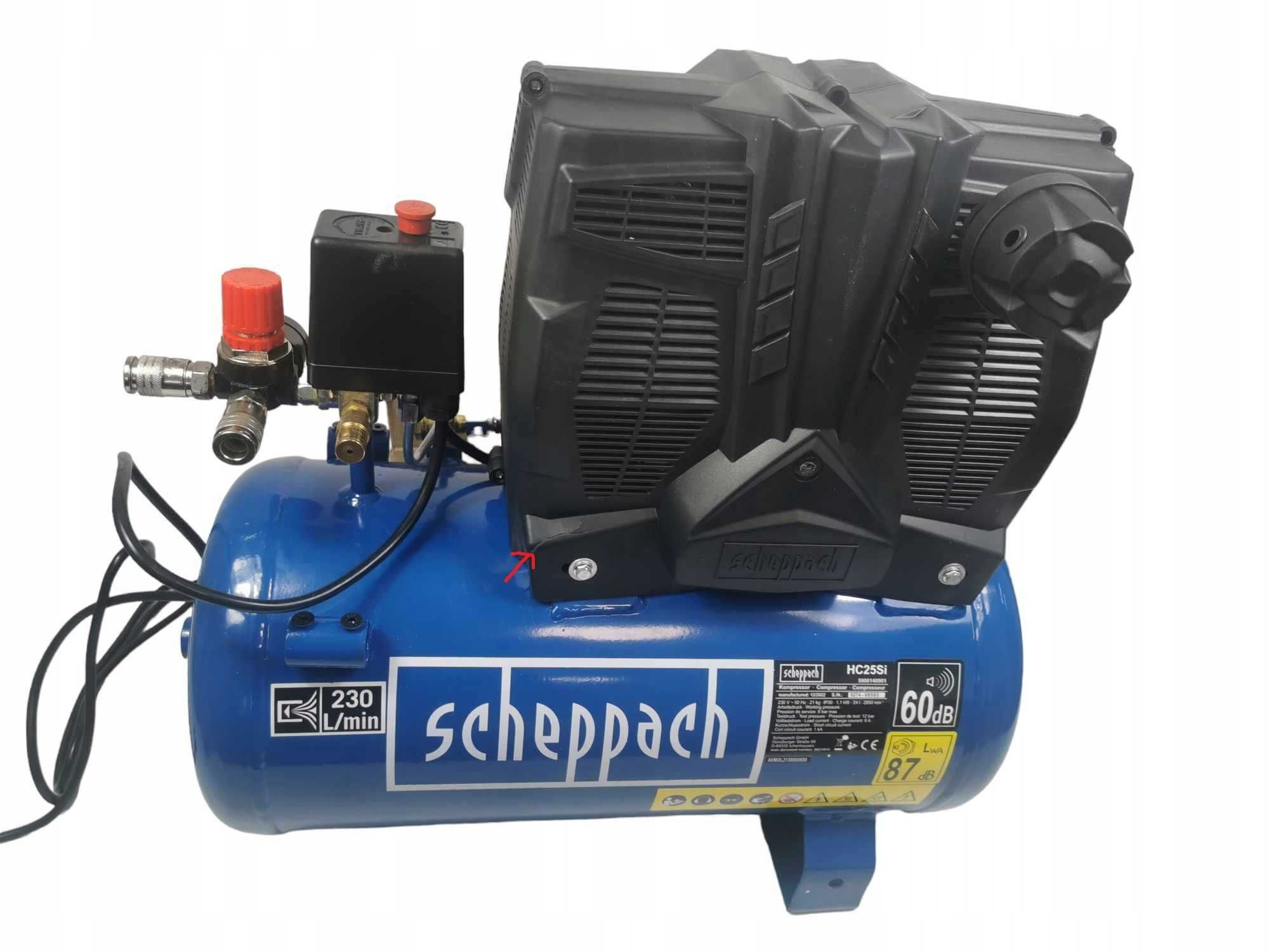 Kompresor bezolejowy Scheppach HC25SI 24 l 8 bar cichy