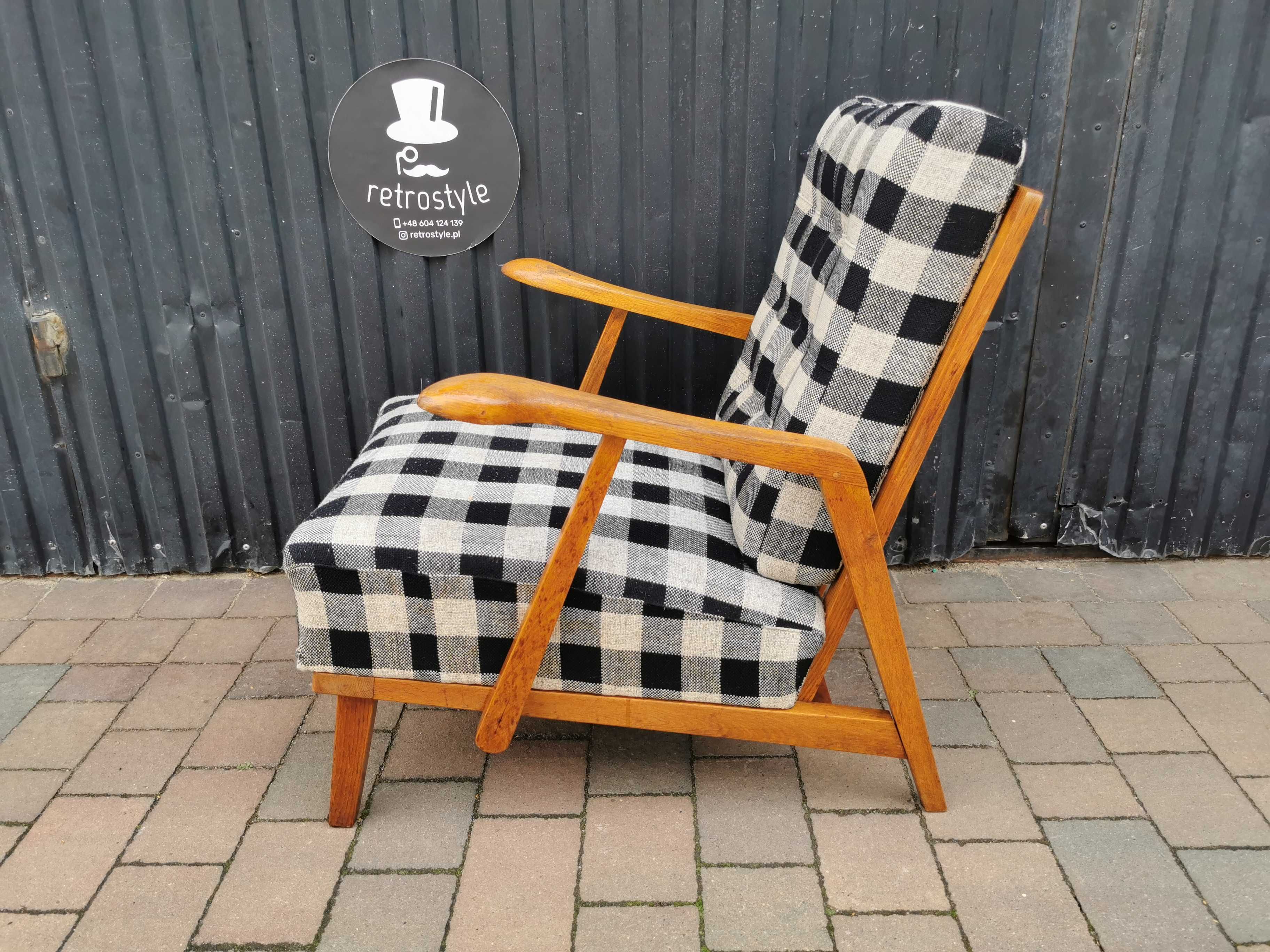 Fotel Krásná Jizba/ÚLUV, Czechosłowacja '40-50 Design, Prl- RZADKOŚĆ!