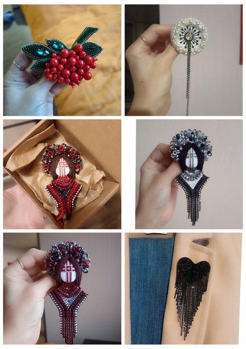 Брошка змія  колосок мотанка патріотична мак серце лелека ластівка