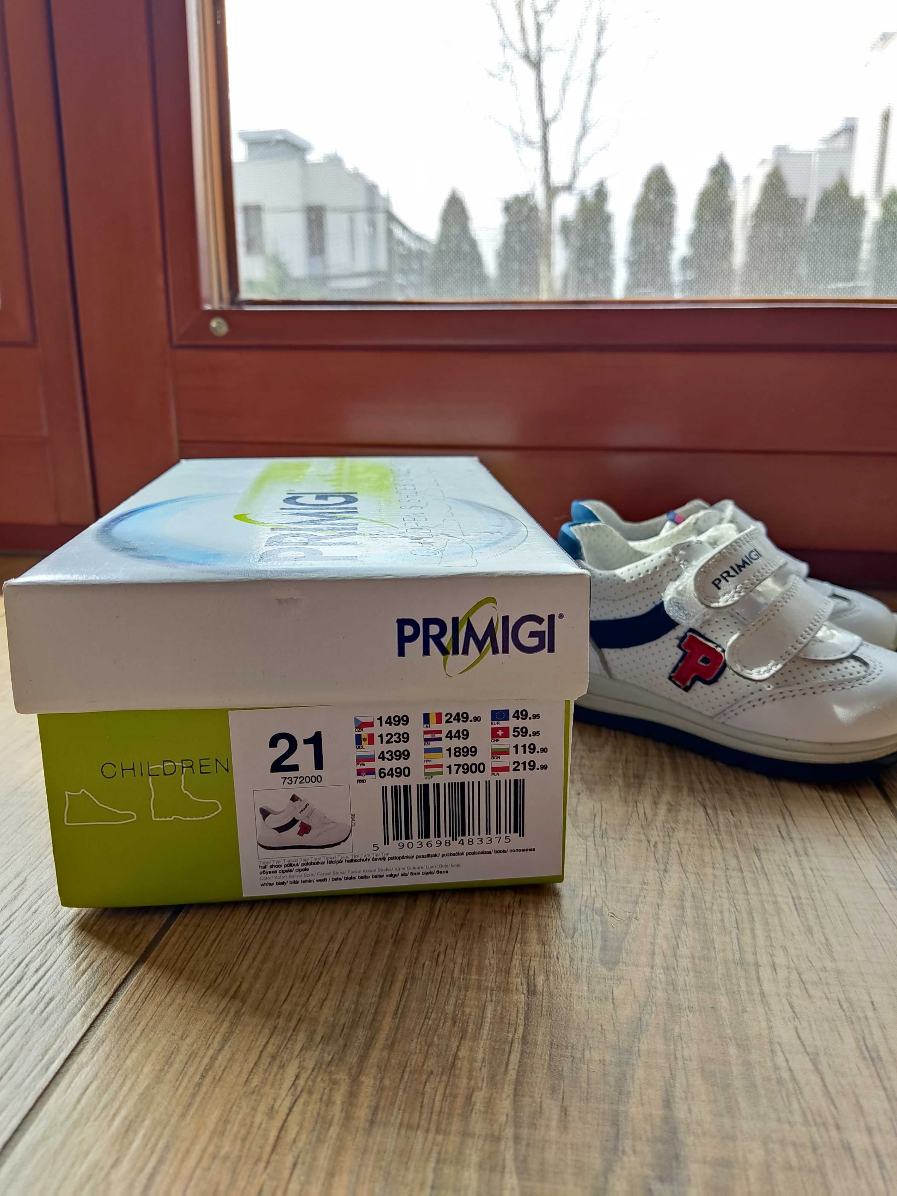 Buty primigi 21 adidasy trampki białe dla chłopca sportowe