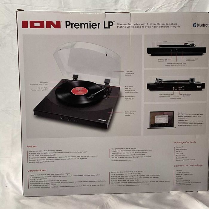 Estado novo - Gira discos vinil  - ION Audio Premier LP Bluetooth