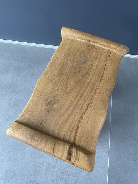 Stołek Taboret do kominka lity dąb