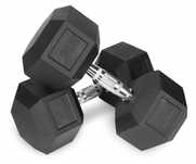 Hantle stałe 2x20kg żeliwne gumowane ZESTAW 40kg HEX SOLIDNE GD