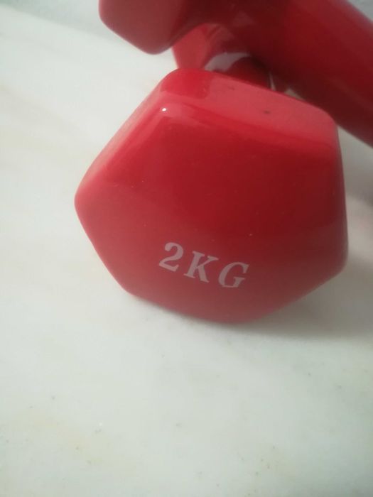 Halteres vermelhos 2kg cada
