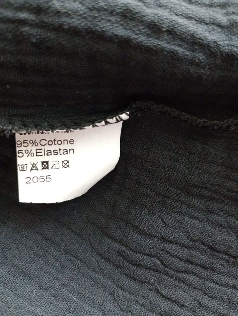 Nowa tunika czarna oversize XL / XXL muślin