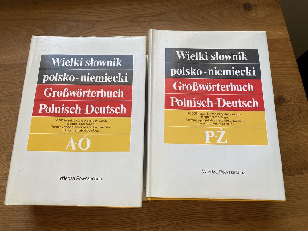 Wielki słownik polsko-niemiecki, dwa tomy, stan idealny
