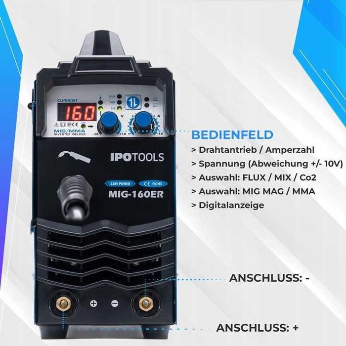 SPAWARKA Inwerterowa IPOTOOLS MIG-160ER mig mag Najlepsza
