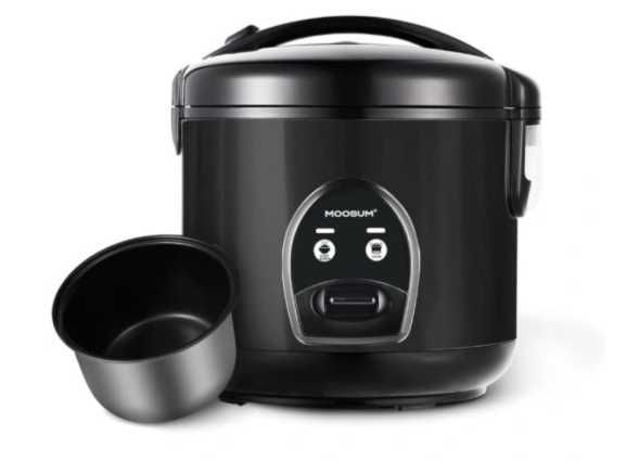 MOOSUM Urządzenie do gotowania ryżu 1,8 l CZARNY