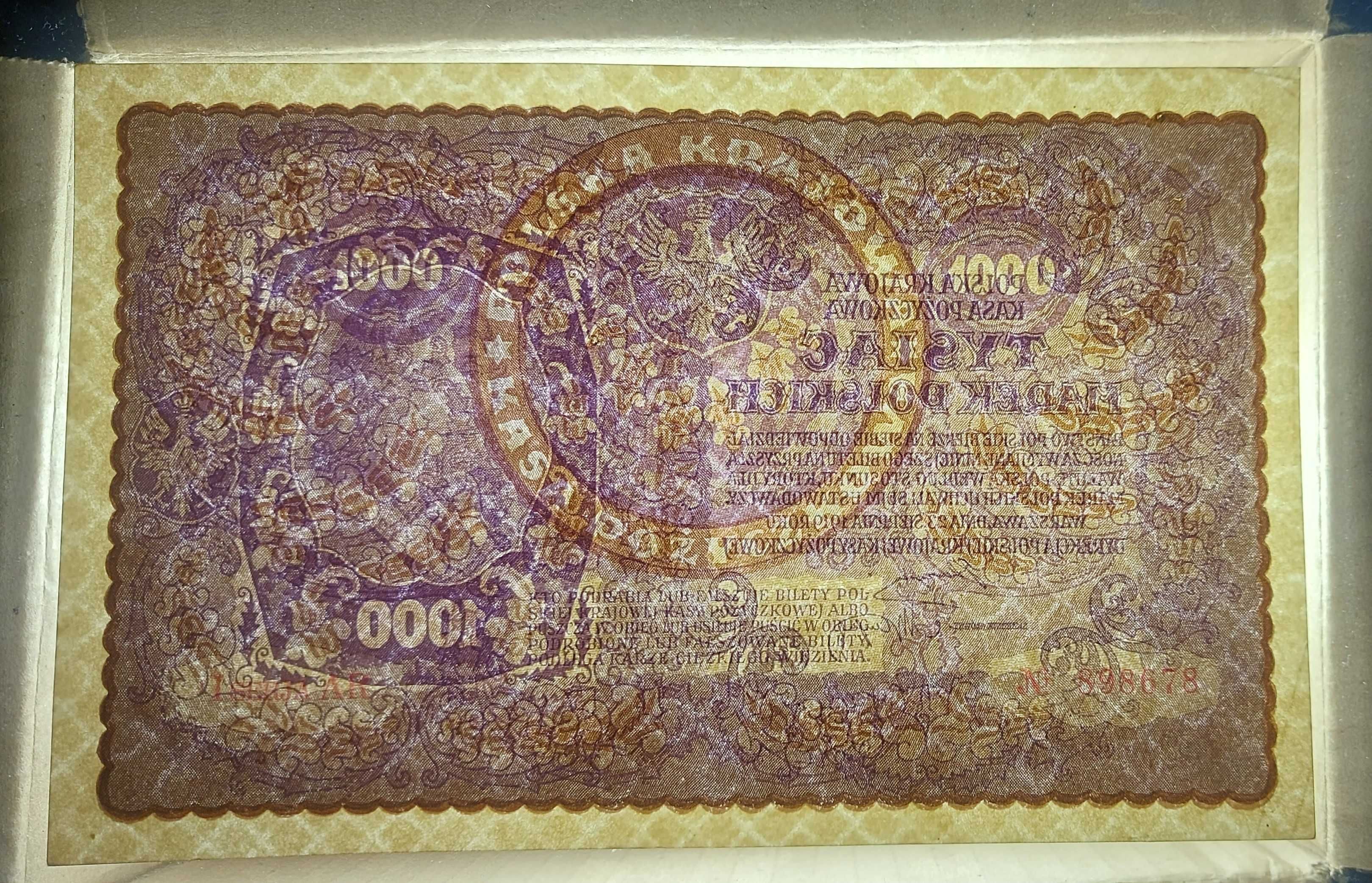 Banknot 1000 marek polskich z 1919 roku.