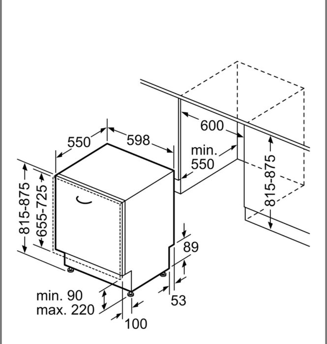 Вбудована посудомийна машина BOSCH SMV25EX00E