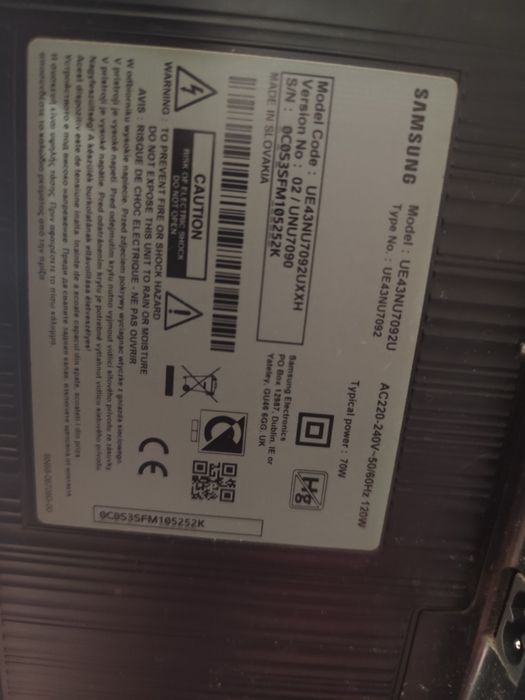 Tel Samsung 43 całe 4k wi-fi smart