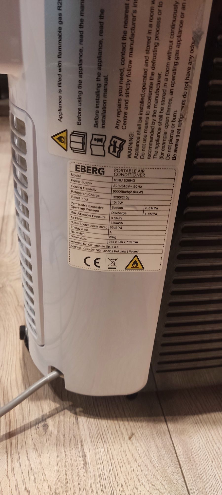 Klimatyzator przenośny Eberg Miru E26HD