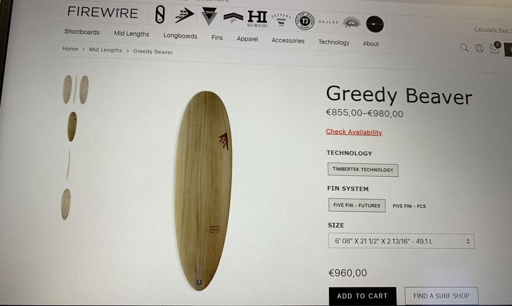 FireWire greedy beaver 6’8