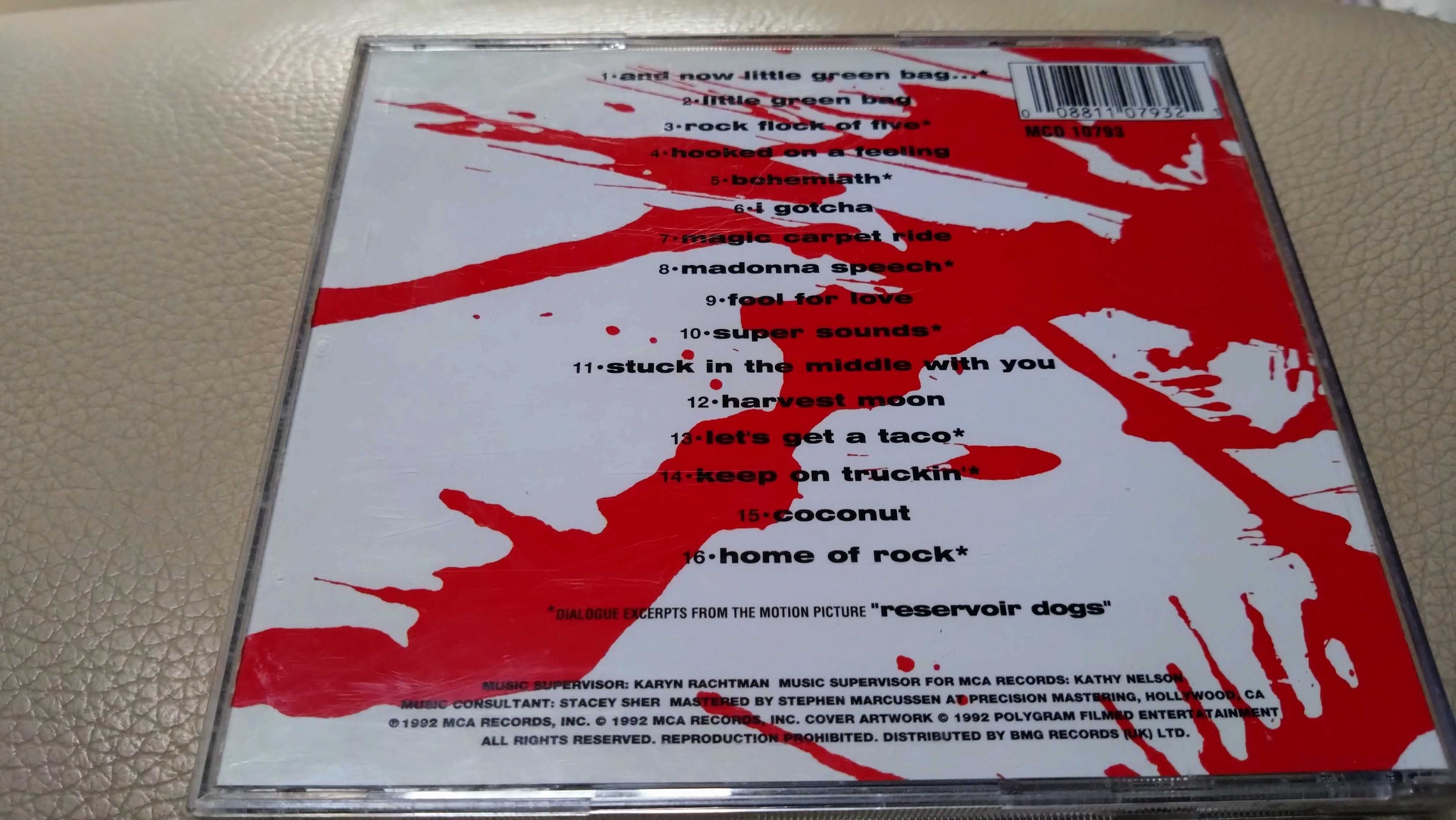 muzyka z filmu Reservoir Dogs, Wściekłe psy, Tarantino , OST, płyta CD