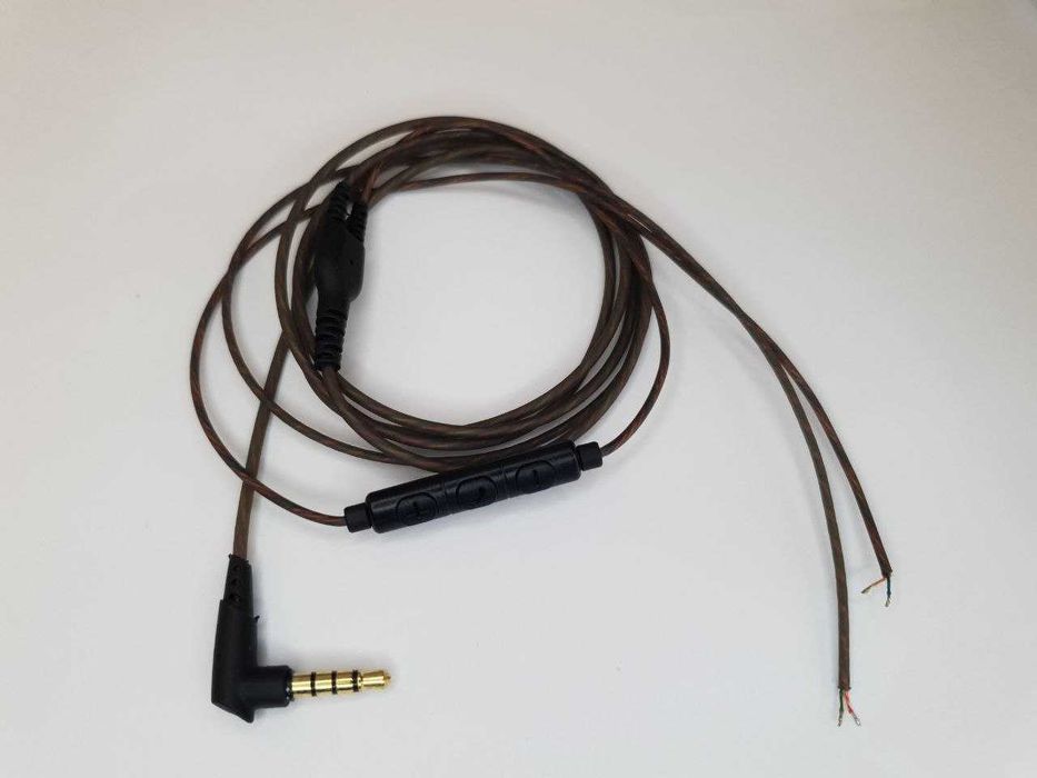 Аудіокабель кабель силікон провід для навушників з мікрофоном Shure