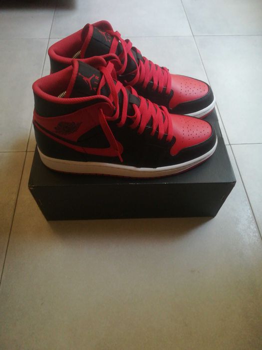Air Jordan 1 Mid "Bred" + anti vinco crep protect