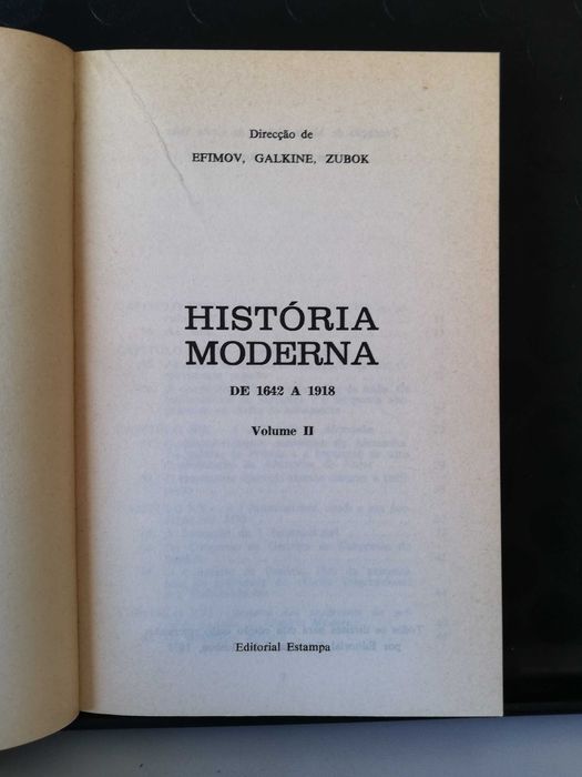 História Moderna, de 1642 a 1918 - Efimov, Galkine, Zubok