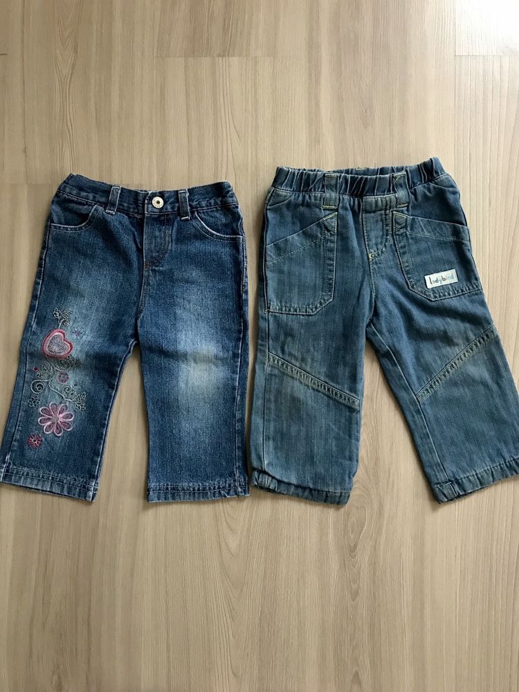 Spodnie jeansy 2szt. r. 80