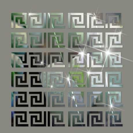 Naklejki lustrzane 3D wzór grecki kpl 10szt