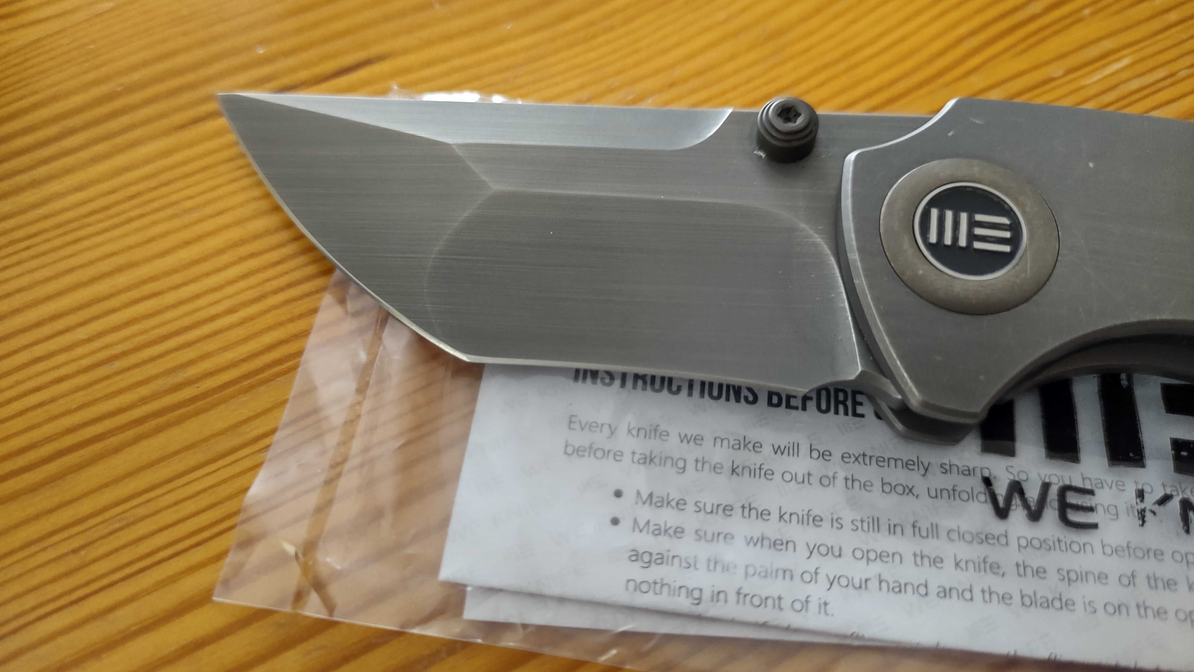 Nóż składany WE Knife Thug, Tytan, CPM 20CV, frame lock