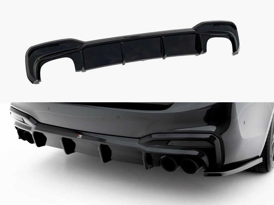 Дифузор BMW G30 M-Sport (17-22) юбка обвіс заднього бампера