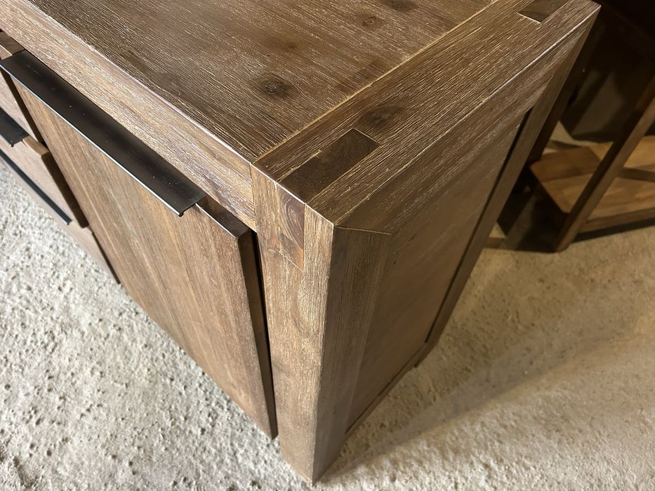 Komoda drewniana rustykalna farmhouse akacja