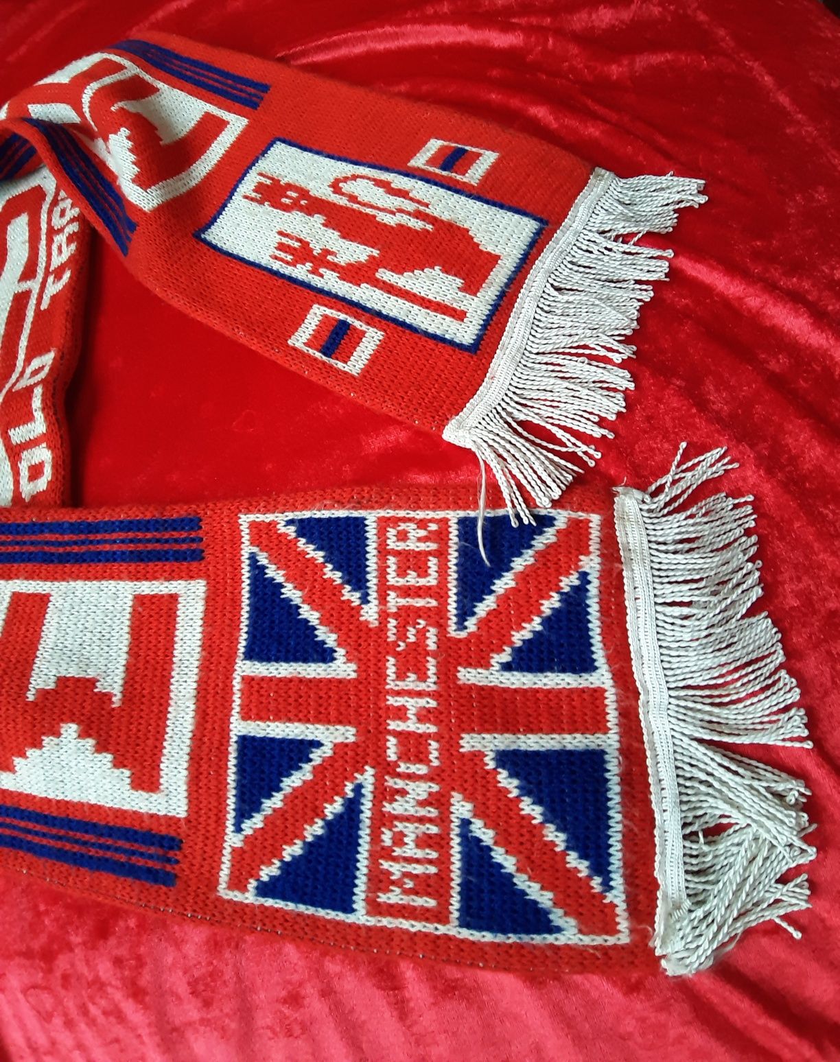 Szalik Manchester United lata 90te 100% Oryginał England piękny