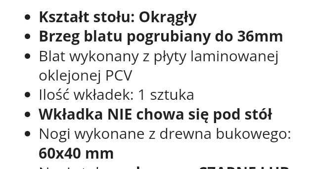 Stół okrągły loft 80/130 rozkładany nowy