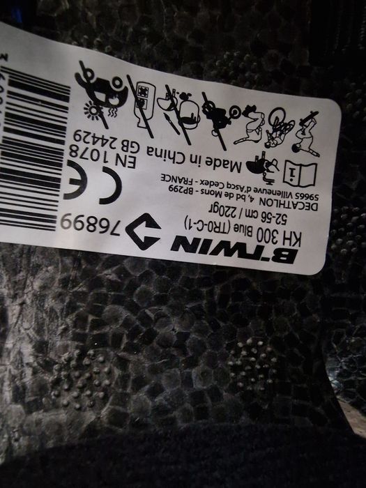 Kask decathlon BTWIN KH 300 NIEBIESKI 52-56 CM