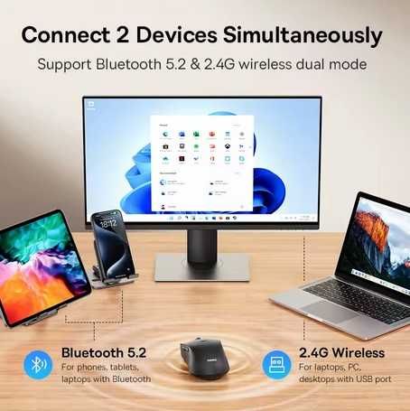 Беспроводная мышь Baseus F02 Bluetooth/USB (black)