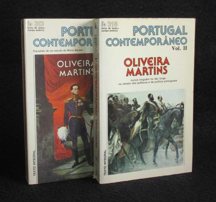 Livro Portugal Contemporâneo I e II Oliveira Martins