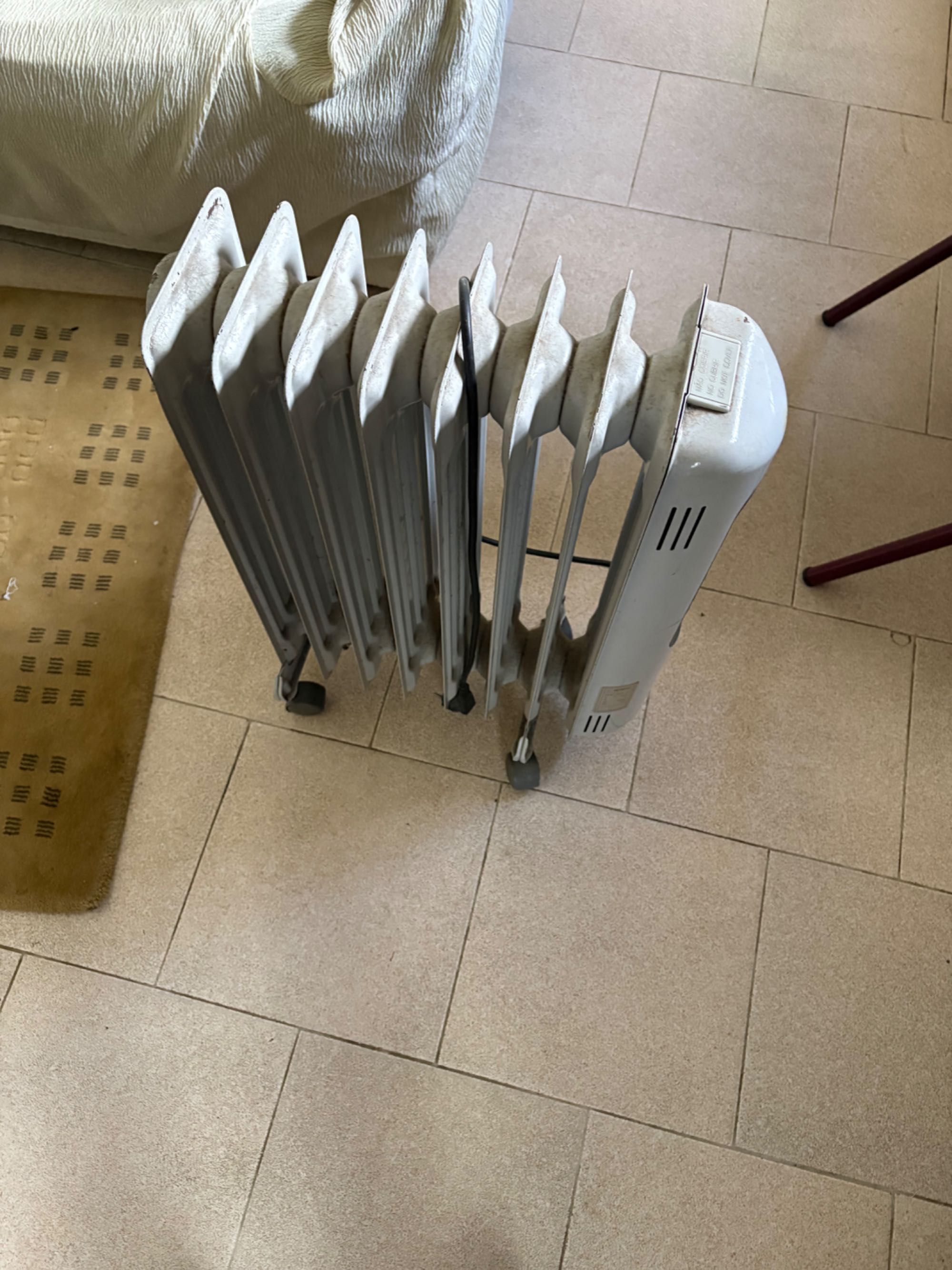 Aquecedor 1500w a funcionar